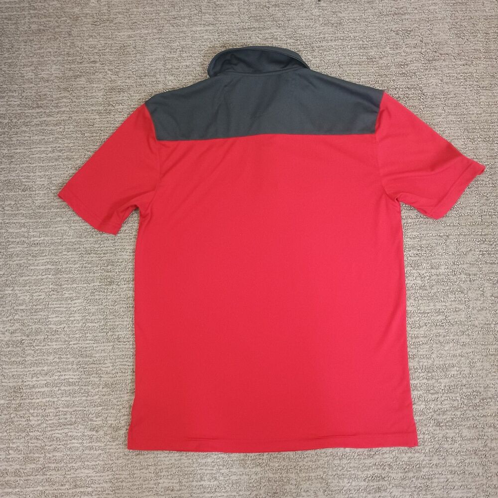 Clique Disc Golf Polo Shirt Men’s Medium Parma Color Block Red Black - Picture 5 of 10